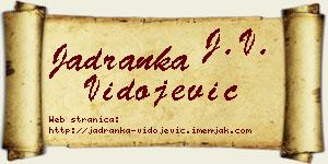 Jadranka Vidojević vizit kartica